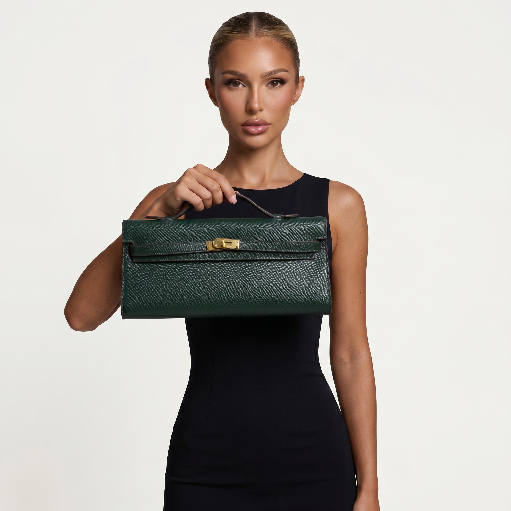 Hermès Kelly Cut Clutch in Deep Green 💚✨