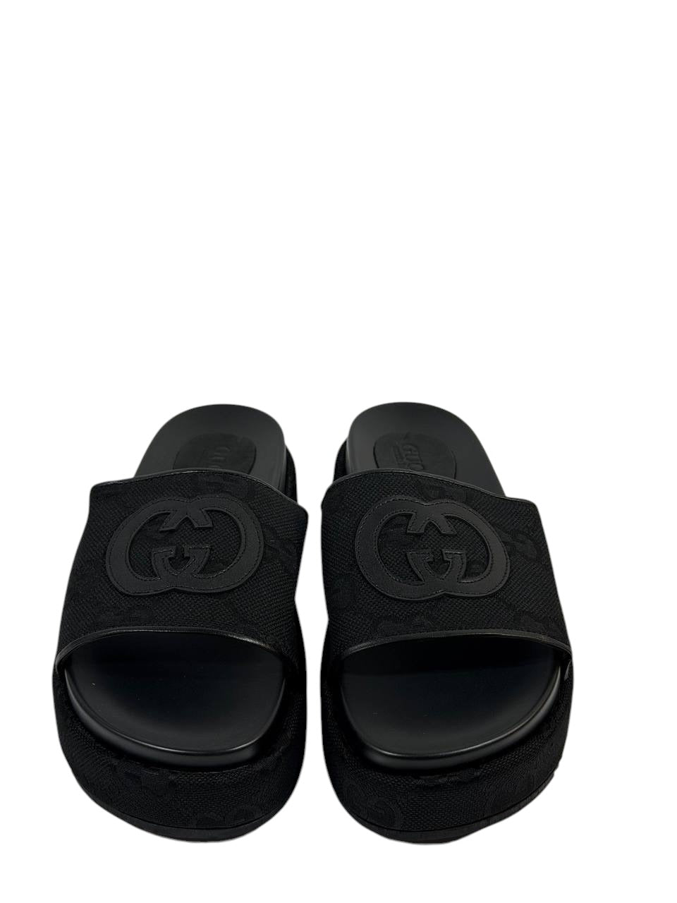 GUCCI Slides – Black Monogram GG Edition 🖤✨