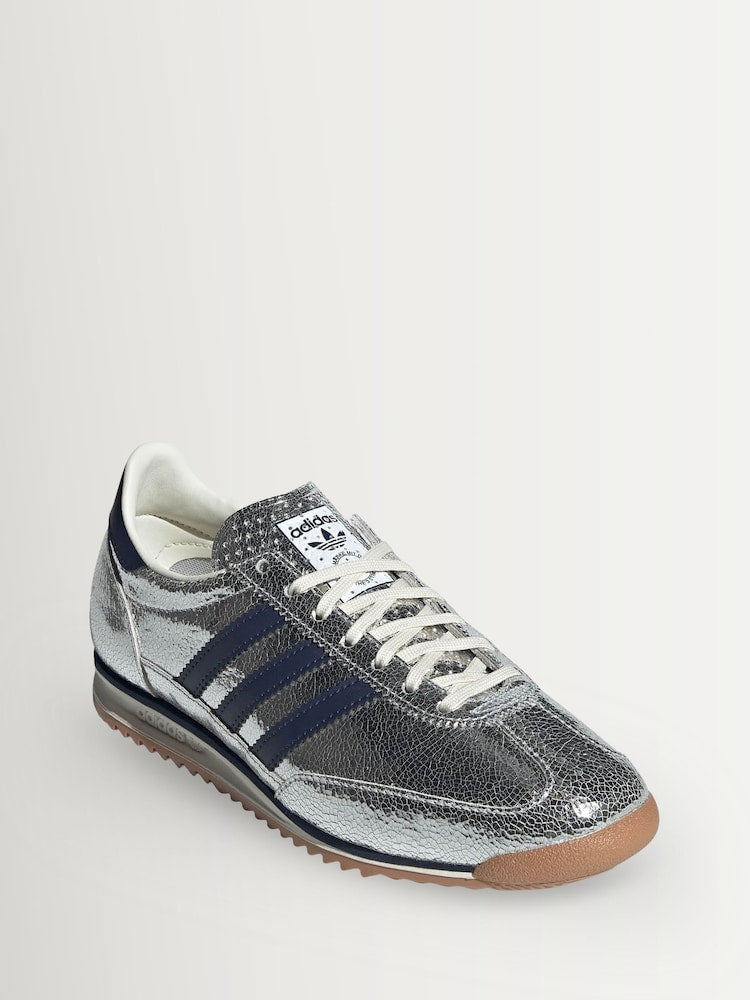 adidas SL 72 Metallic Silver Sneakers 👟✨🩶