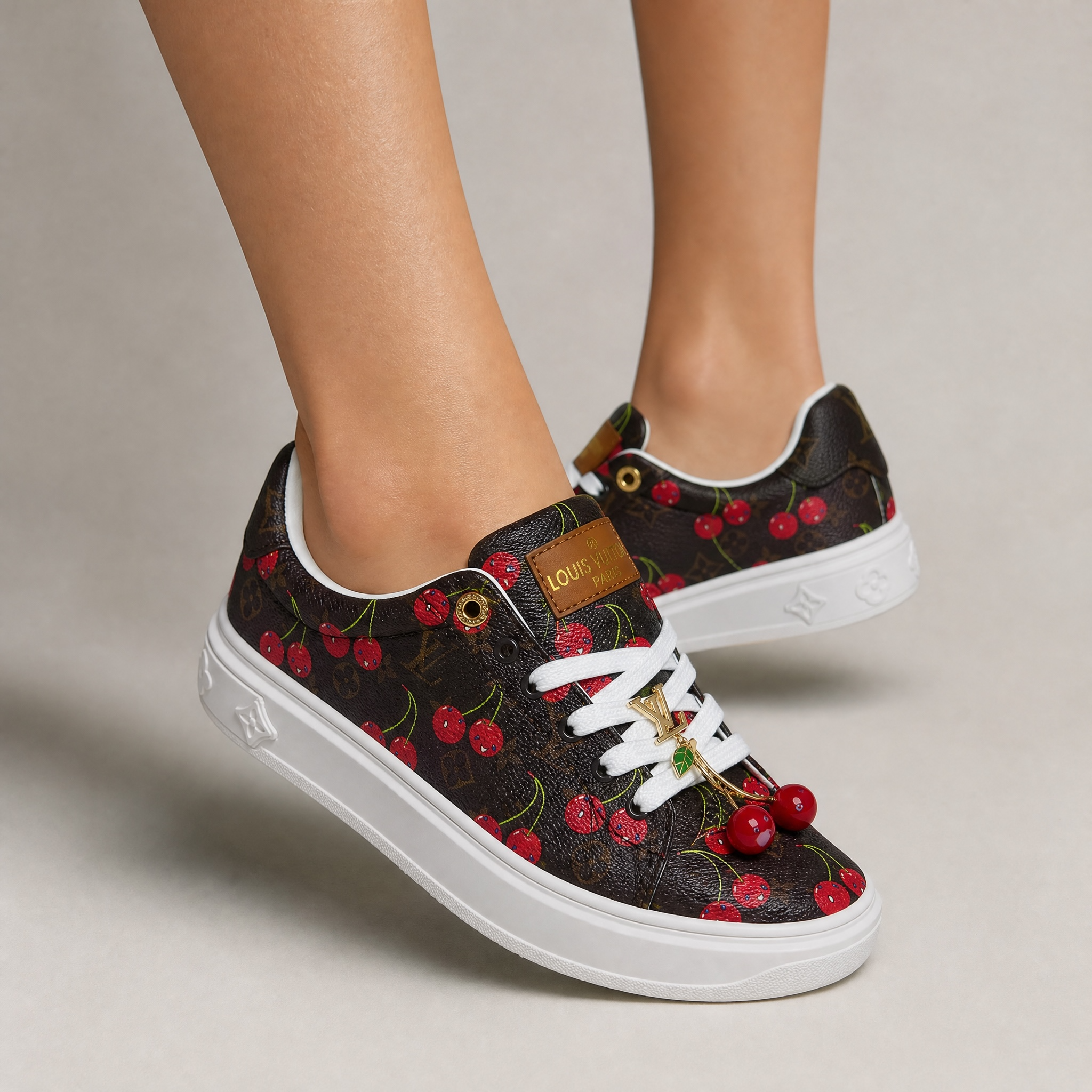 Louis Vuitton Cherry Monogram Platform Sneakers 🍒✨