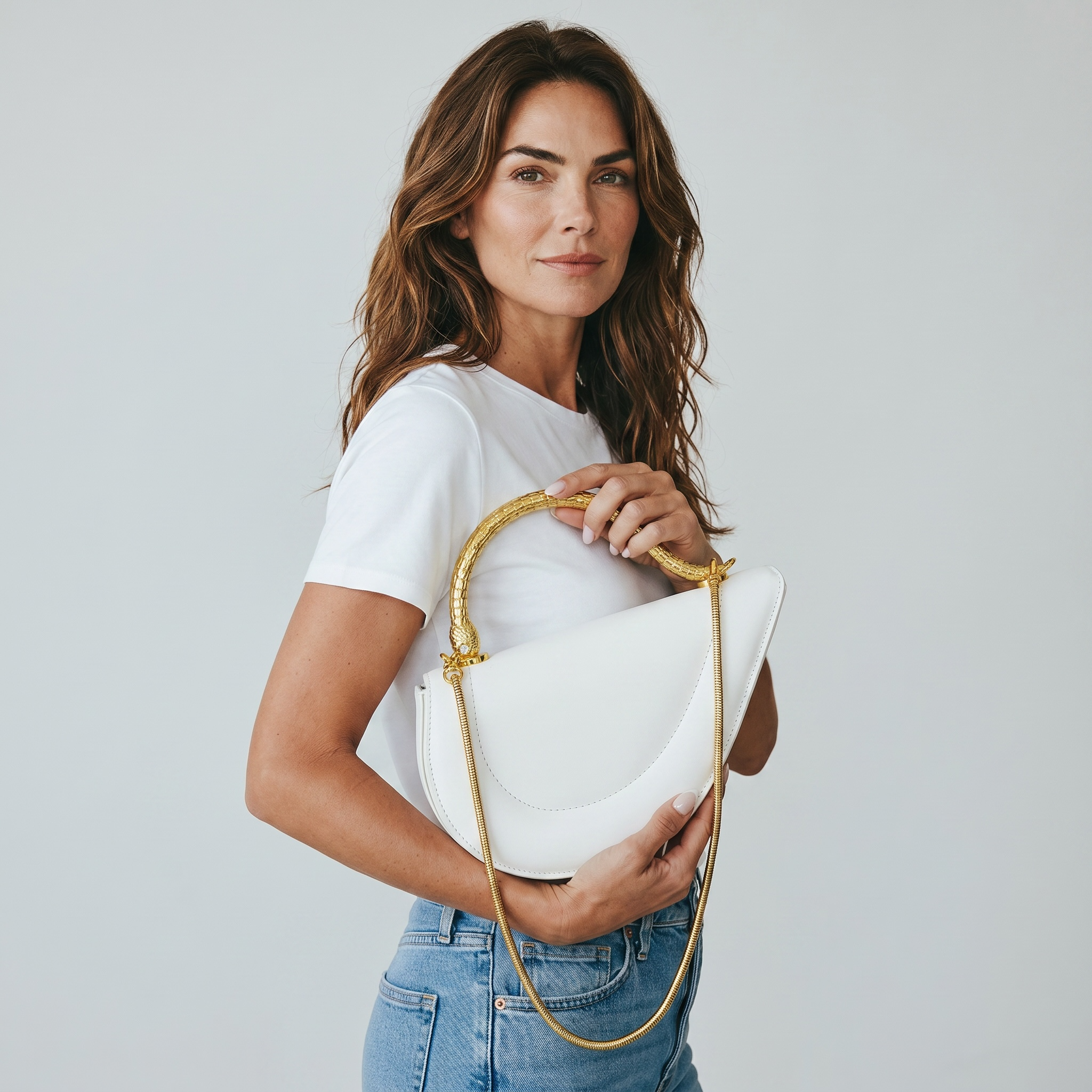Bvlgari Serpenti-Inspired Ivory Top Handle Bag โจ๐