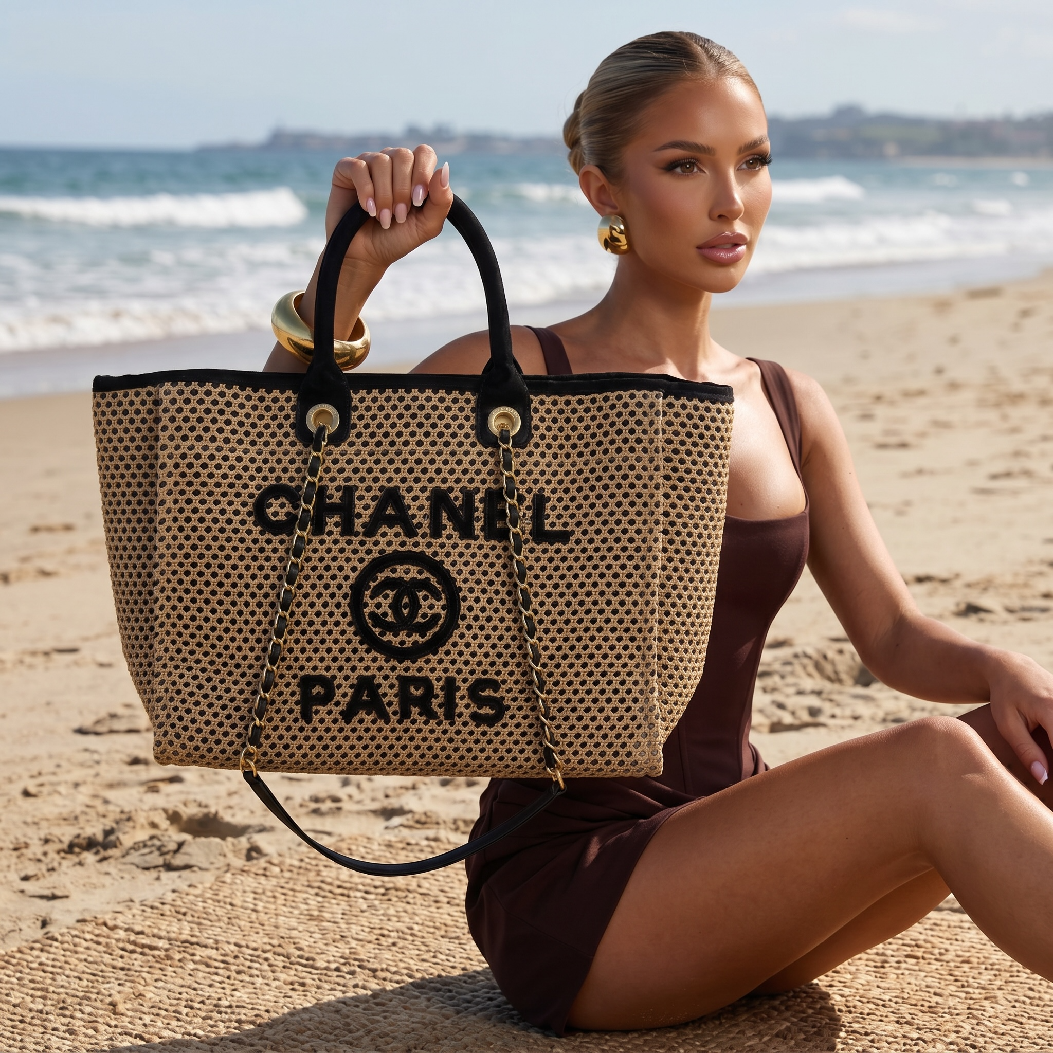 Chanel Paris Raffia Tote Bag 🖤✨