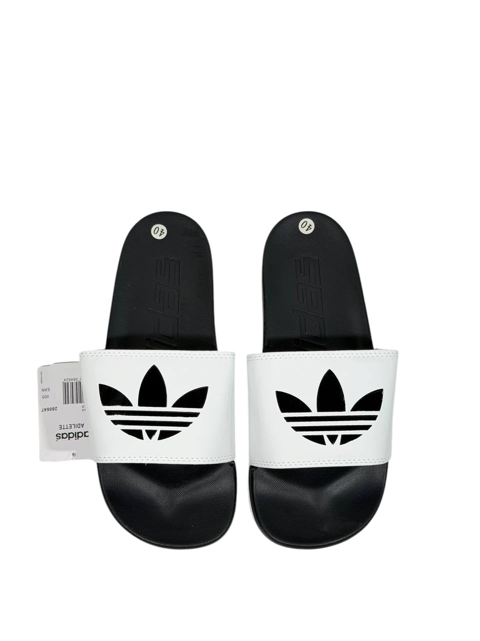 ADIDAS Originals Slides – Black & White Trefoil Edition ⚫⚪