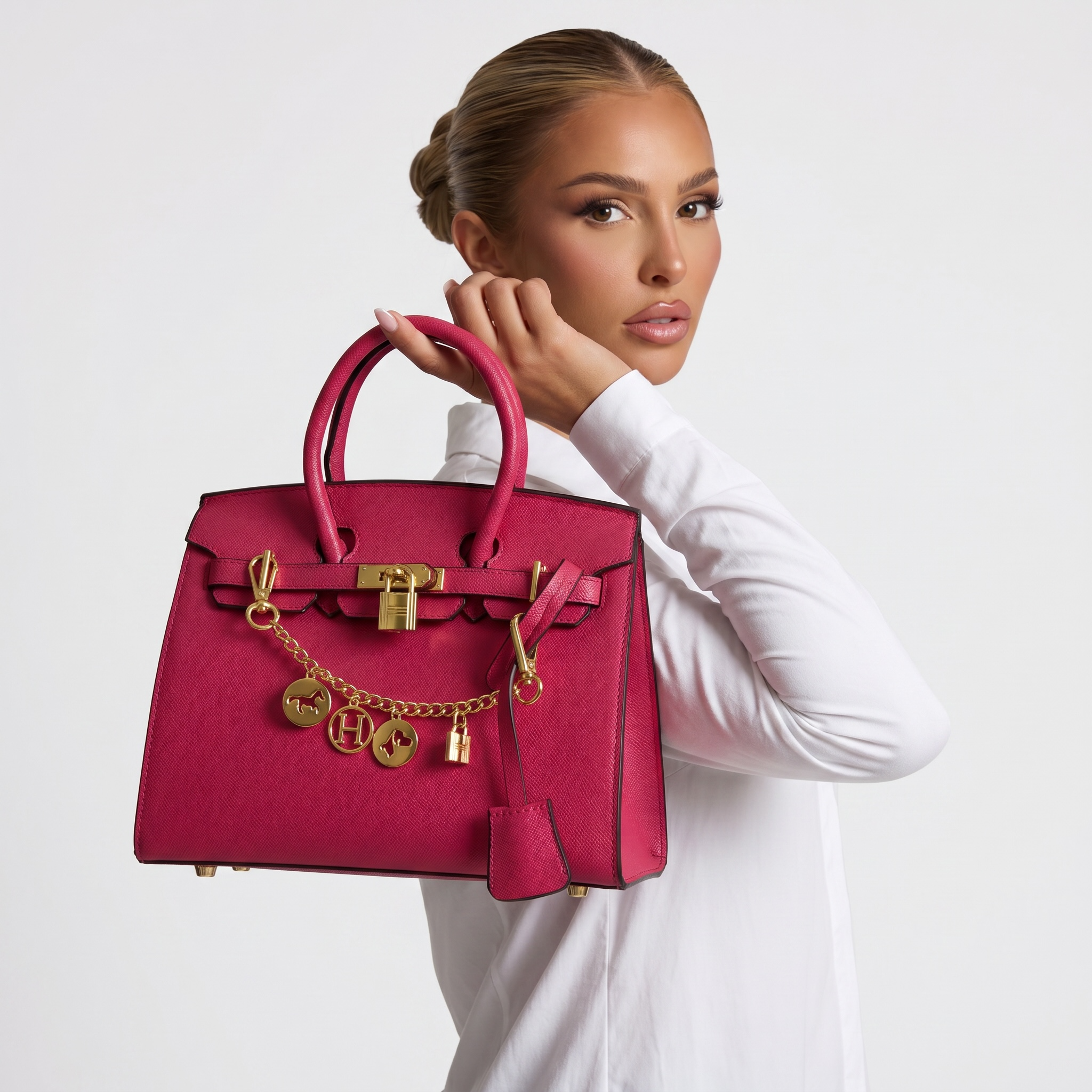 💖 Hermès Birkin 25 Rose Pink Leather Handbag