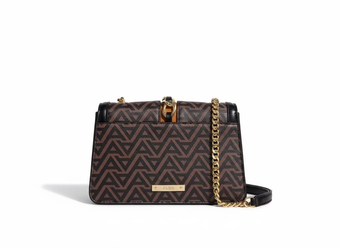 ALDO Leopard Head Chain Shoulder Bag – Brown Monogram 🐆🤎 | Bold Luxe Edge