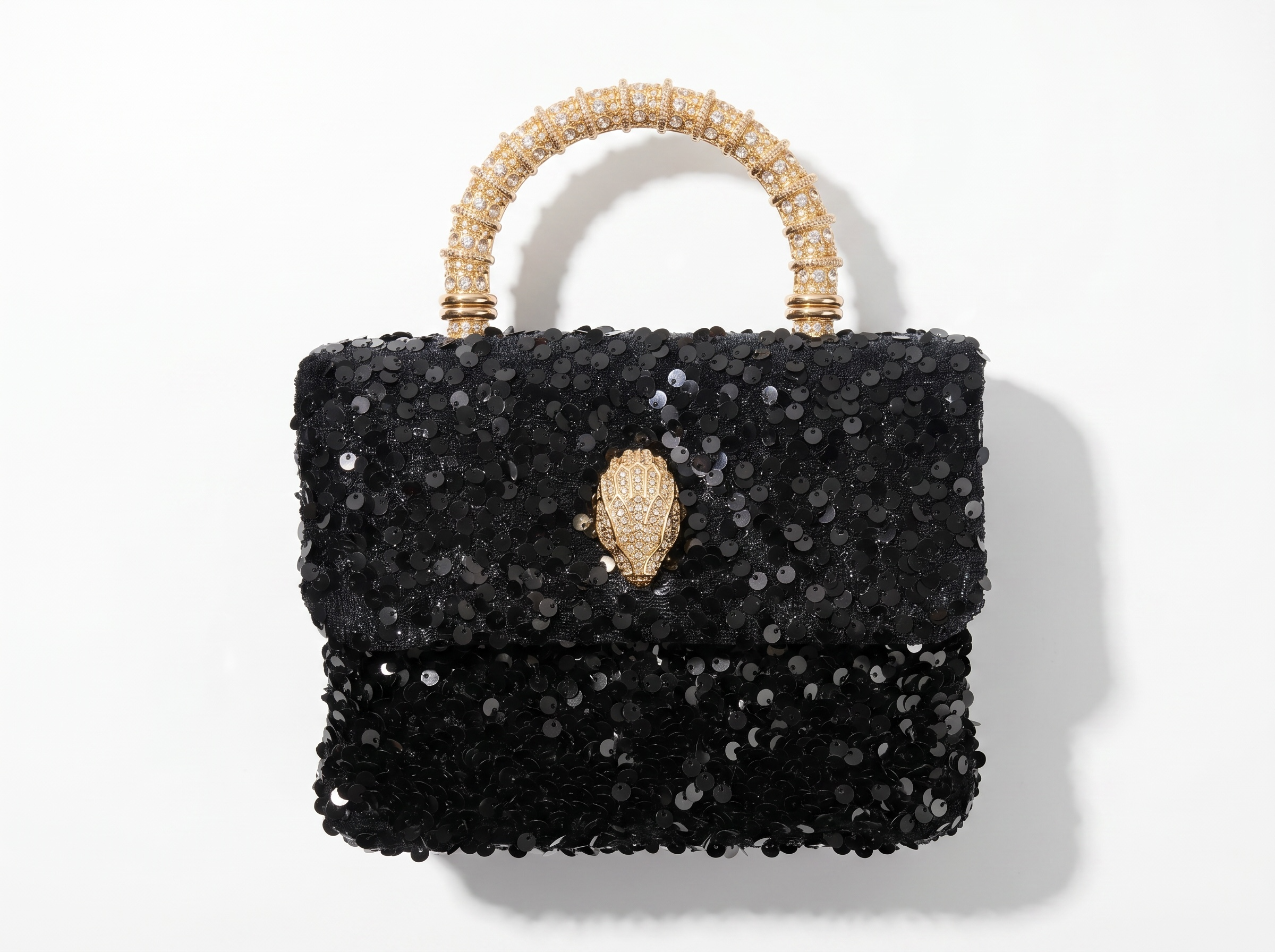 ✨ Kurt Geiger Crystal Kensington Top Handle Bag – Midnight Glam Edition ✨