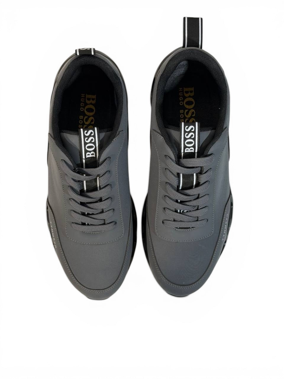 BOSS Grey Performance Sneakers 👟⚡ Modern Sport Comfort