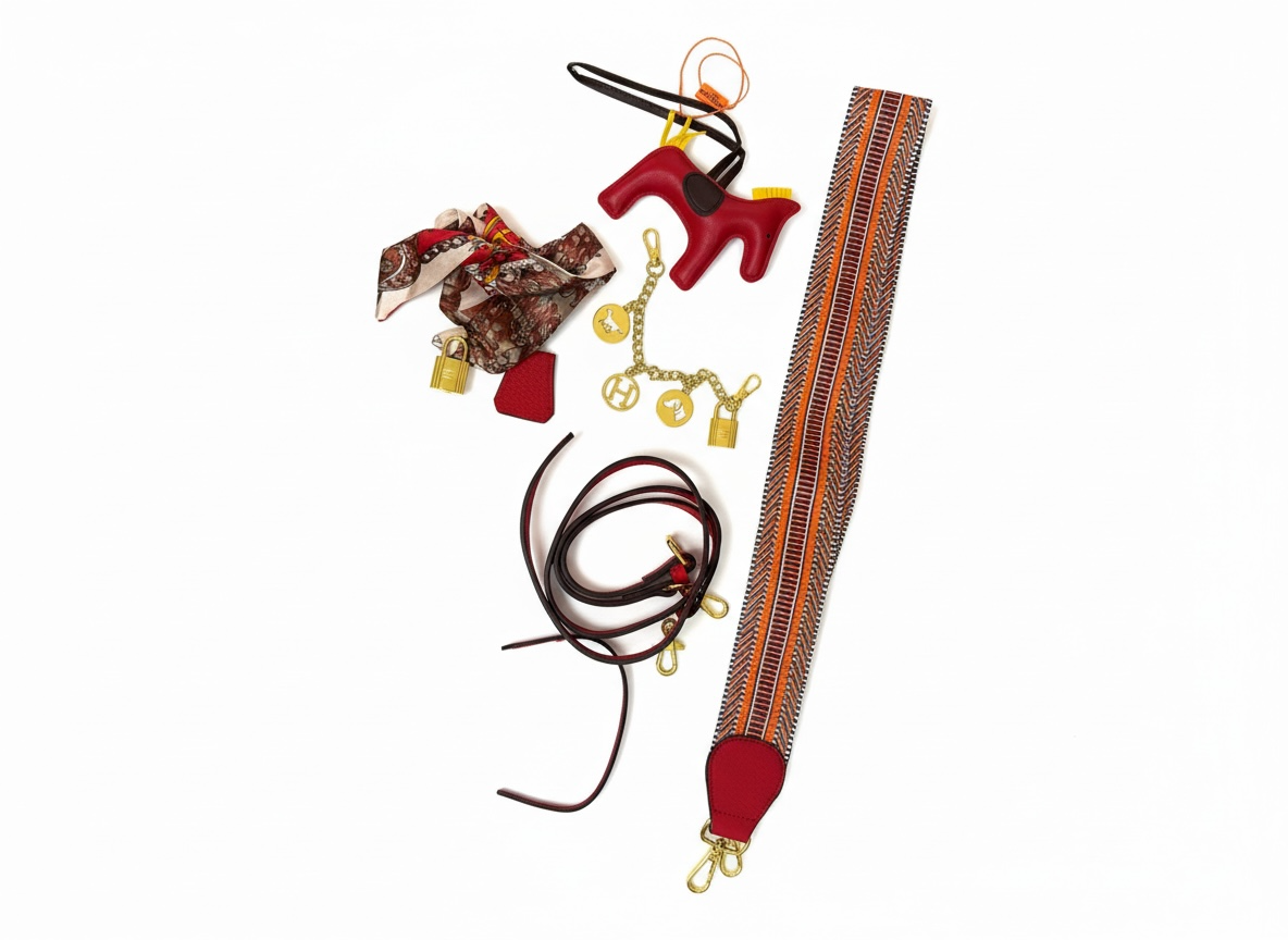 Hermès Birkin-Style Red Leather Handbag with Gold Charm ❤️✨