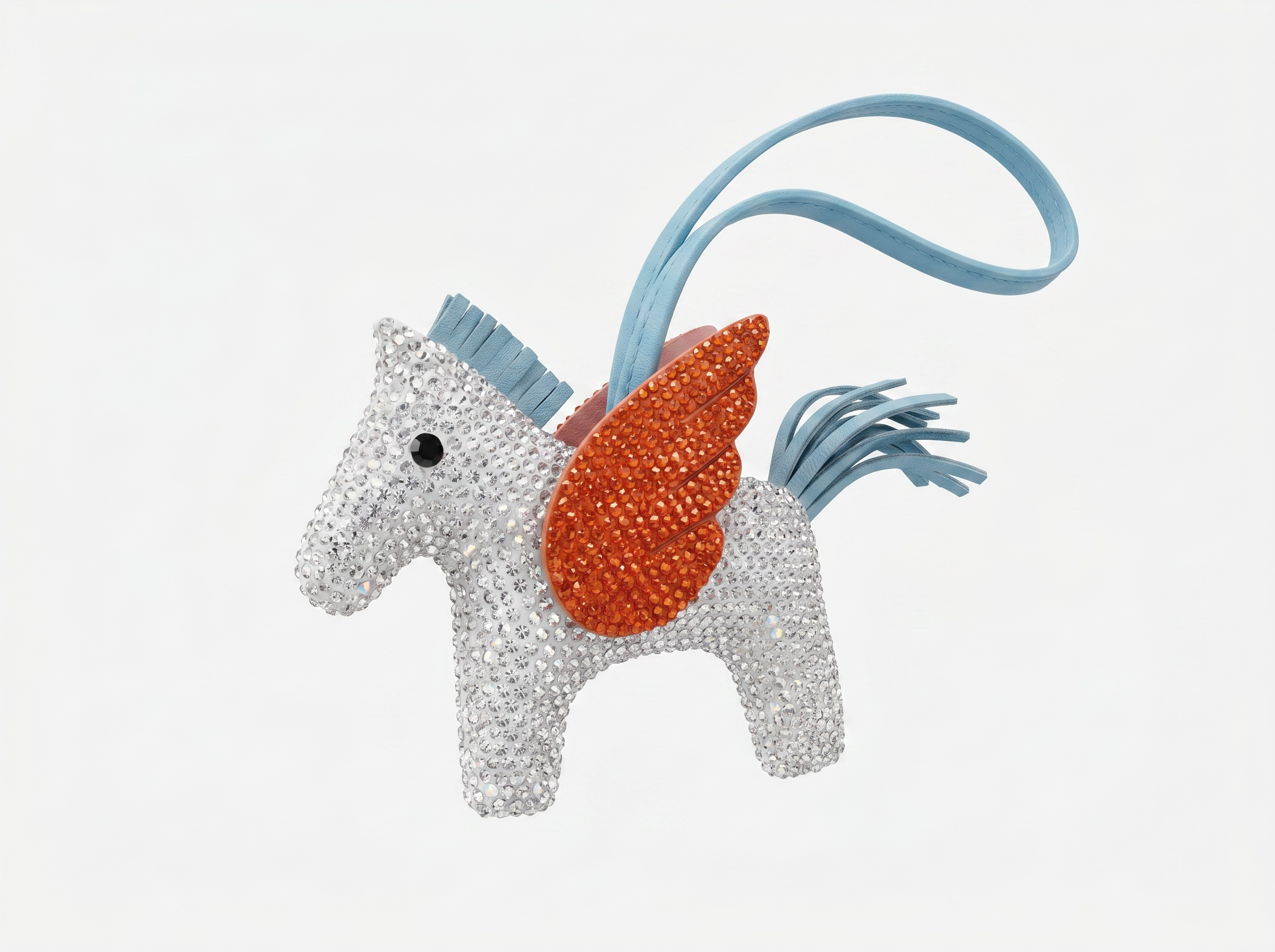🦄 HERMÈS Rodeo Pegasus Crystal Charm – Sunset Wing Edition 🧡✨
