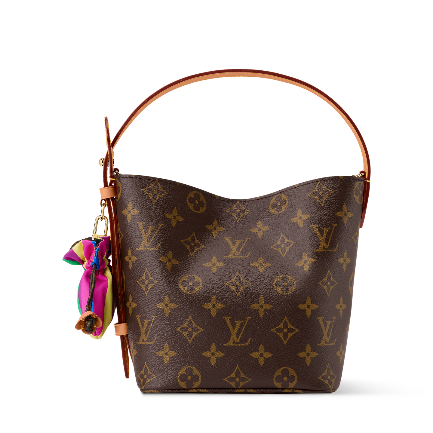 👜 Louis Vuitton Monogram Bucket Bag with Silk Bow Charm