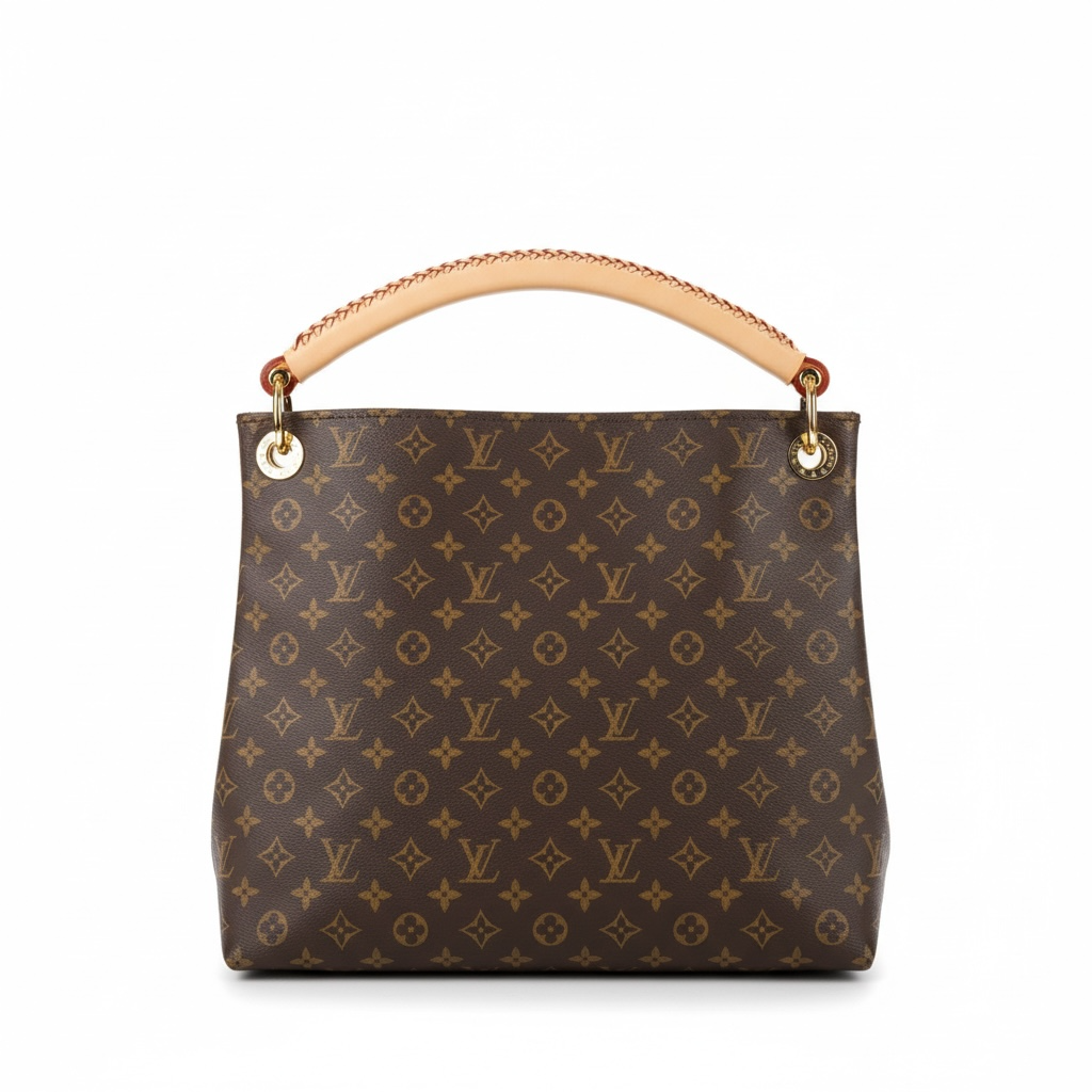 Louis Vuitton Monogram artsy Shoulder Bag – Classic Brown Leather Handle 🤎✨
