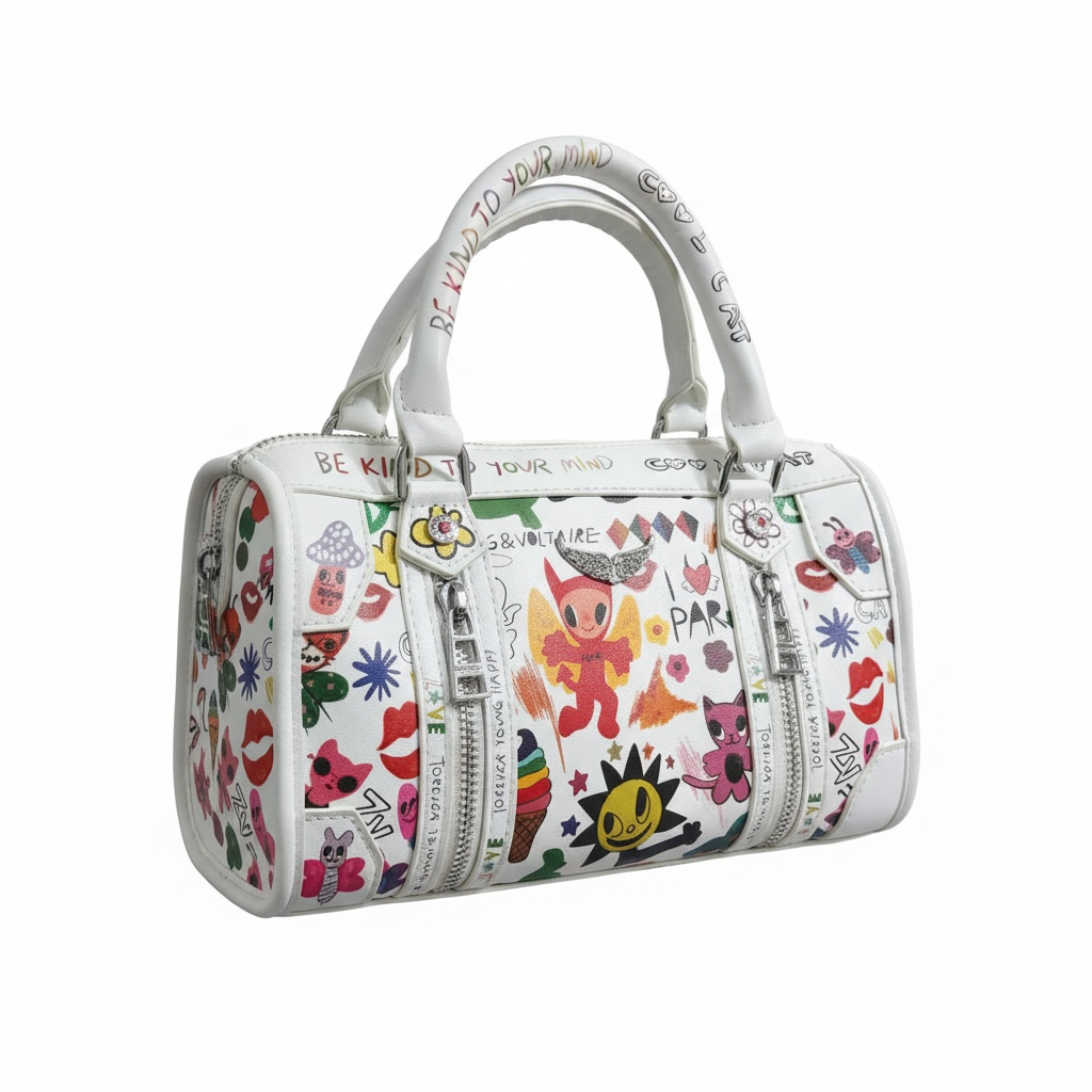 Zadig & Voltaire Graffiti Mini Bowling Bag – Playful Edition 🎨✨