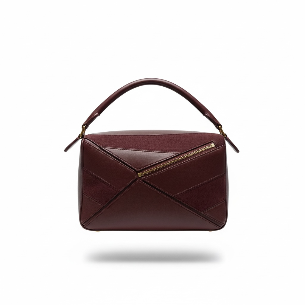 Loewe Puzzle Top-Handle Bag – Burgundy🍷✨