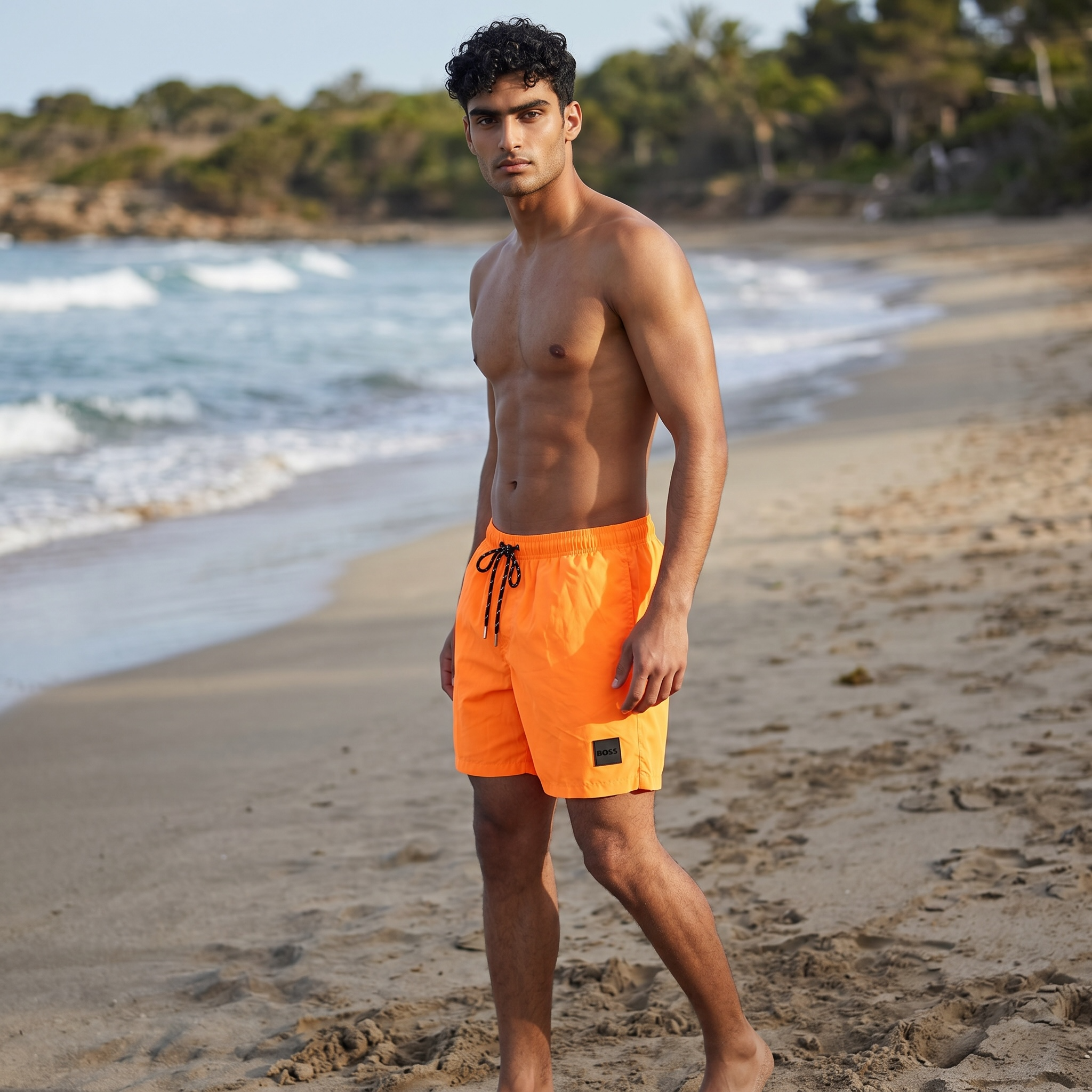 ๐งก๐
Hugo Boss Neon Orange Swim Shorts โ Luxury Summer Beachwear ๐โ๏ธ