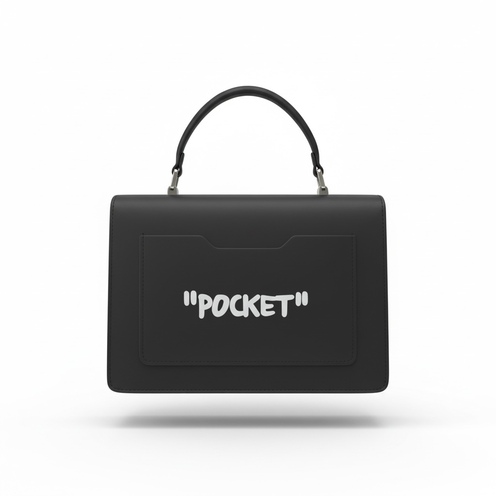 🖤 Off-White “Personal Property” Arrow Lock Handbag – Statement Top Handle Bag