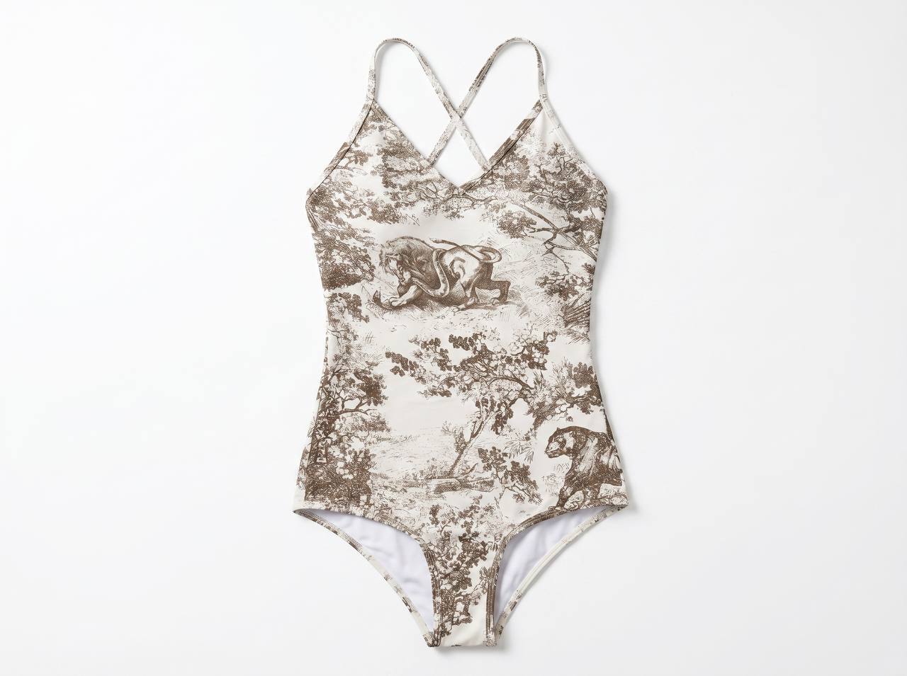 Dior Safari Toile de Jouy One-Piece Swimsuit