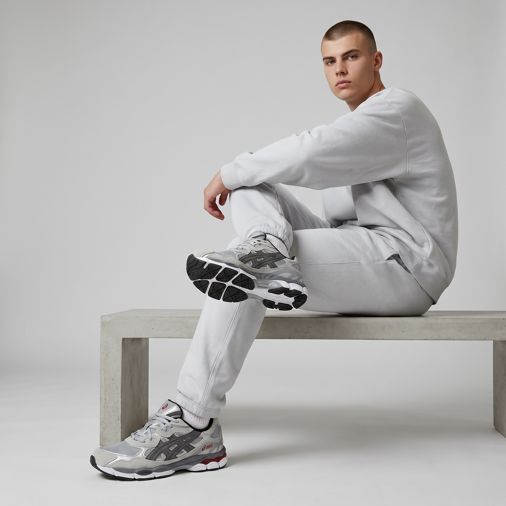 ⚡👟 ASICS GEL-NYC Silver Grey Retro Running Sneakers – Premium Y2K Streetwear Shoes 🔥🩶