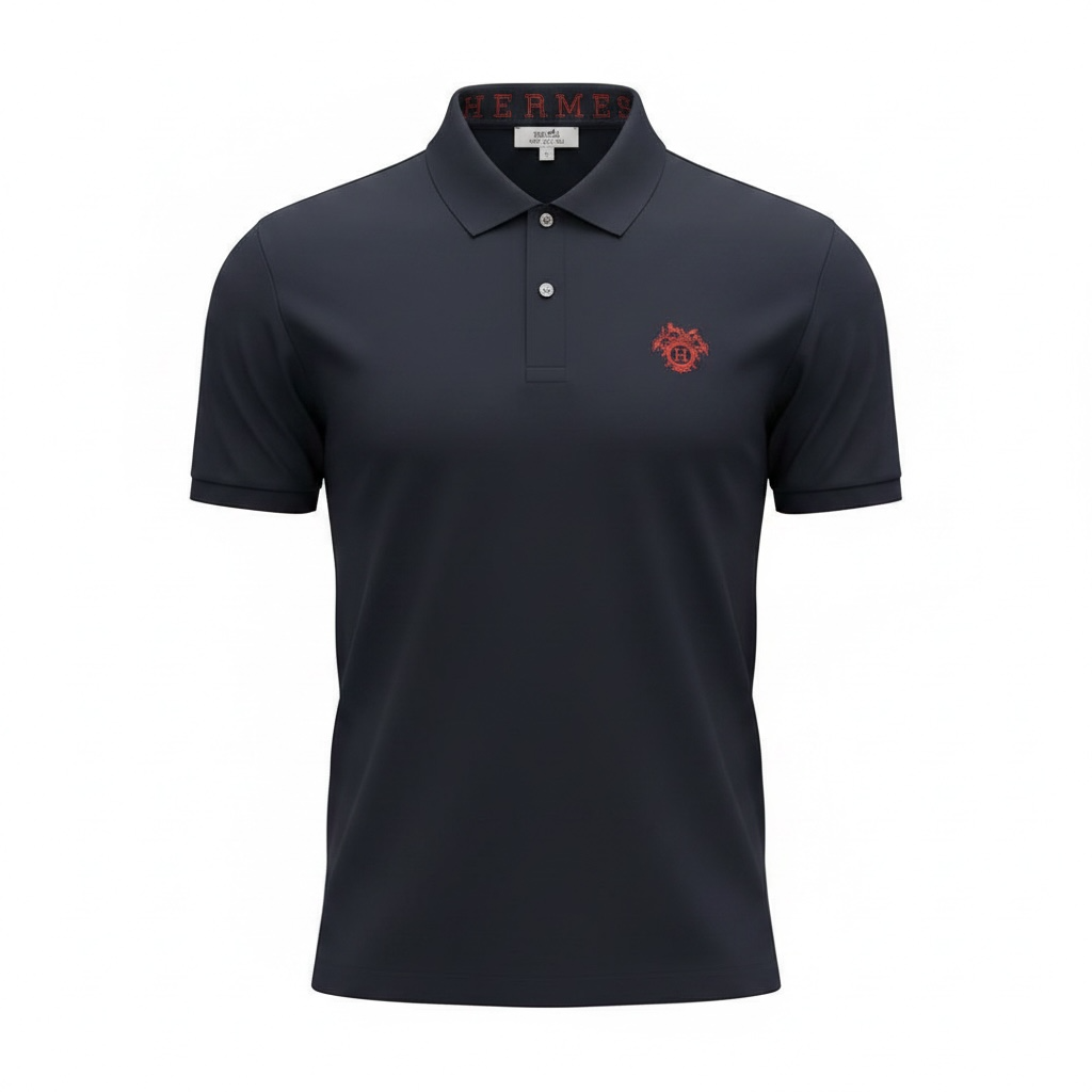 Hermès Navy Polo Shirt 🔵✨ Luxury Signature Edition
