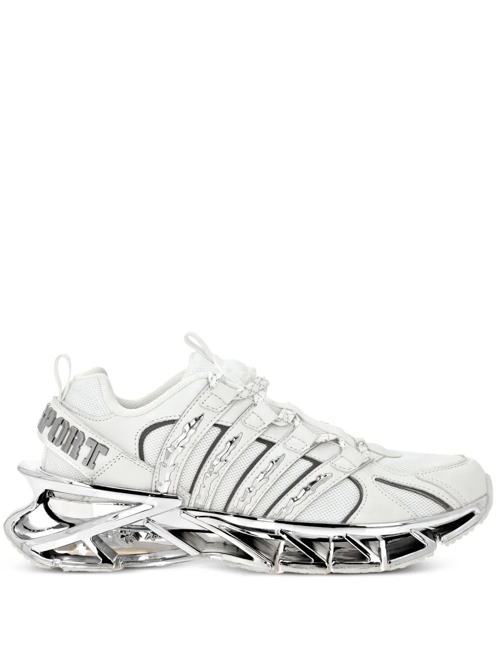 Philipp Plein Chrome Blade Sneakers — White