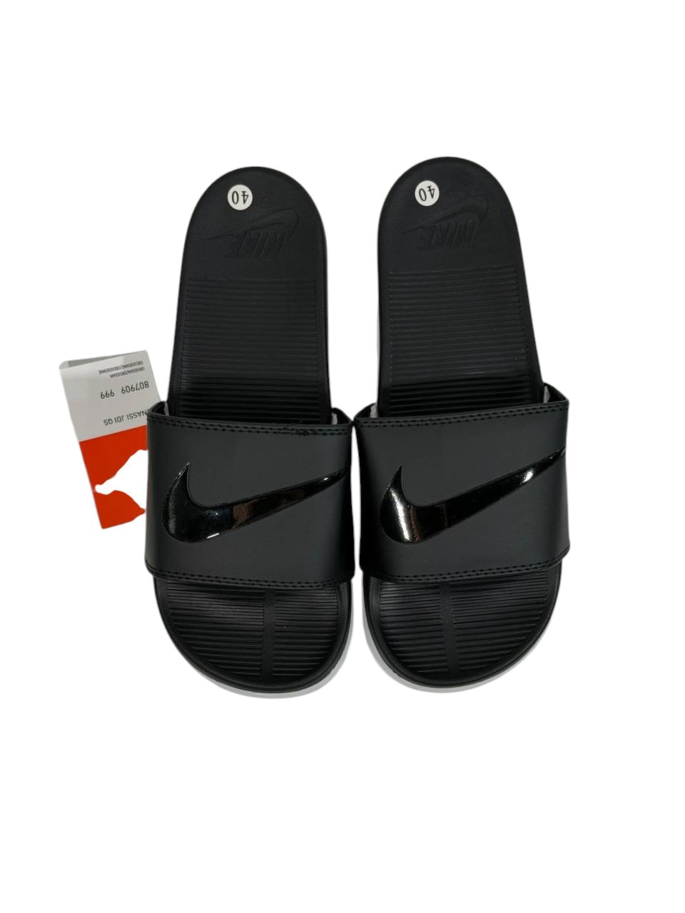 NIKE Swoosh Slide Sandals – All Black Edition ⚫✔️