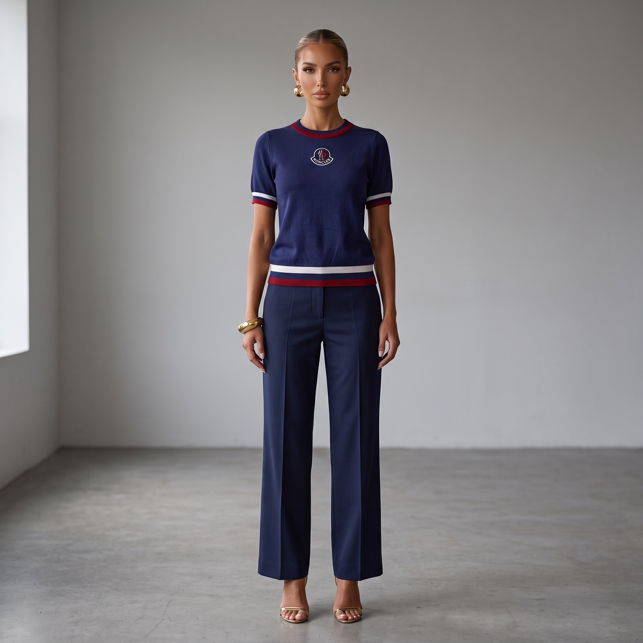 ๐ Moncler Knit Top | Navy | One Size