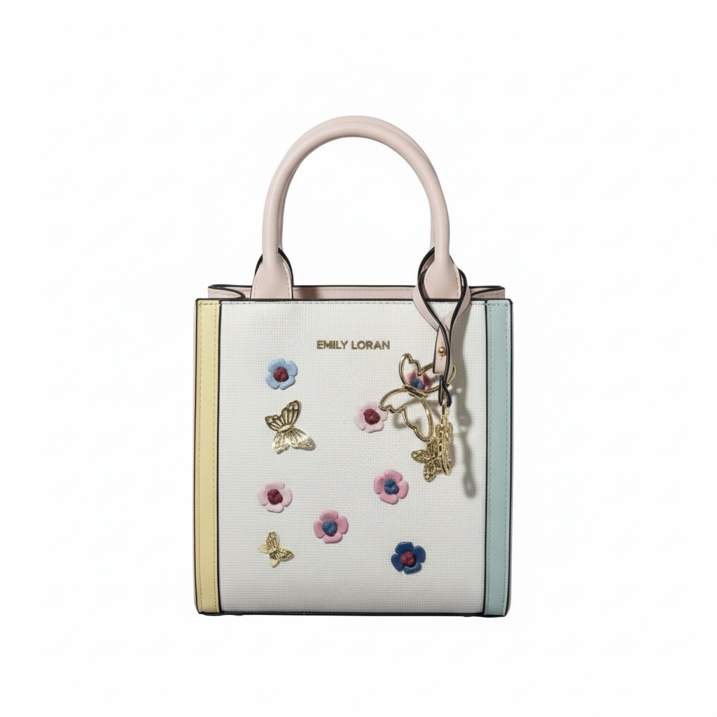 Emily Loran Pastel Floral Tote Bag 🌸👜✨
