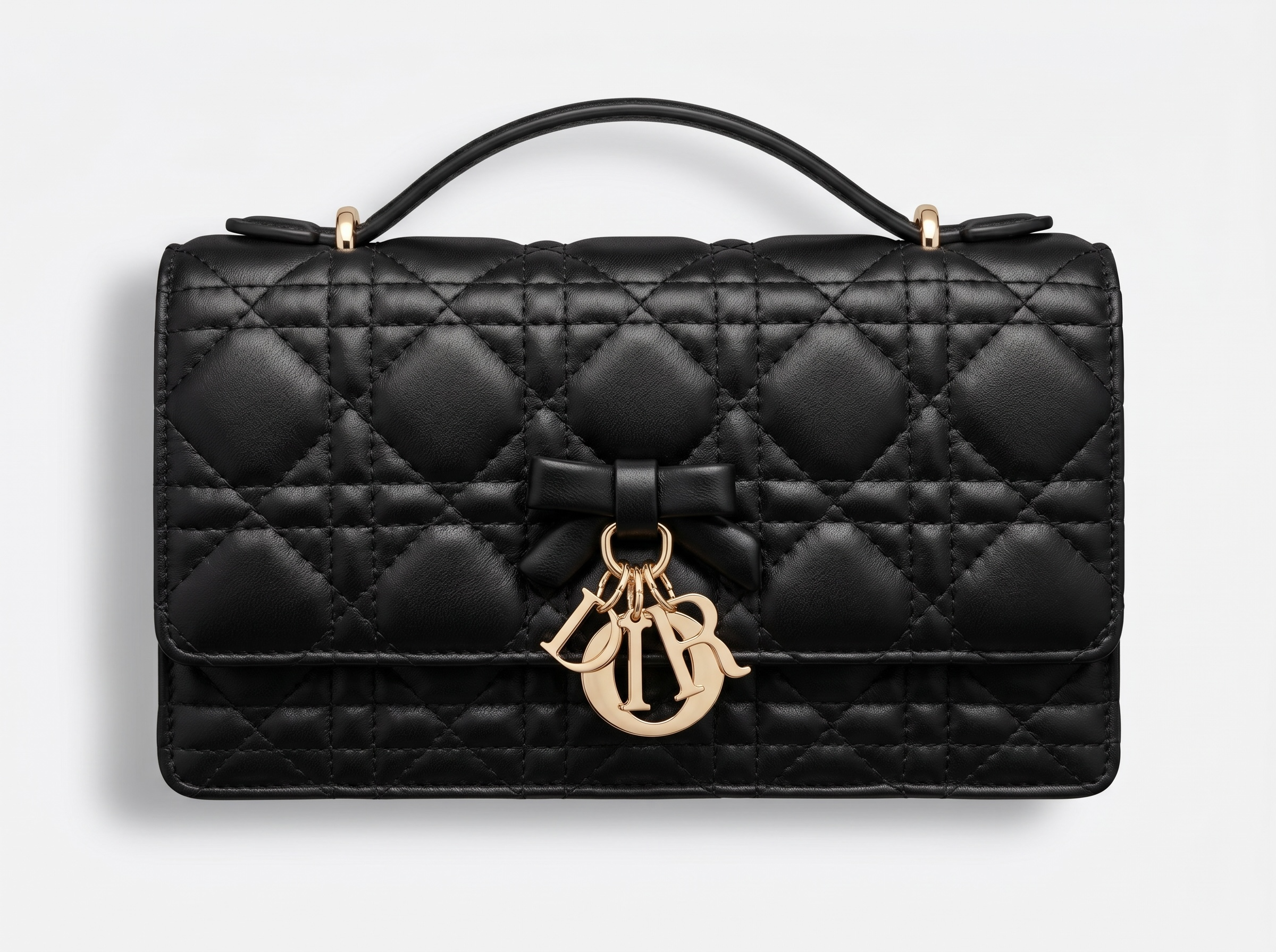 🖤 Dior Lady Top Handle Quilted Leather Bag – Timeless Black Luxury 🖤