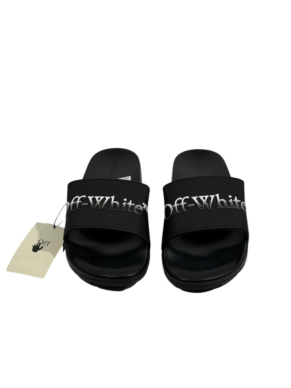 OFF-WHITE Slides – Black Logo Edition 🖤⚡