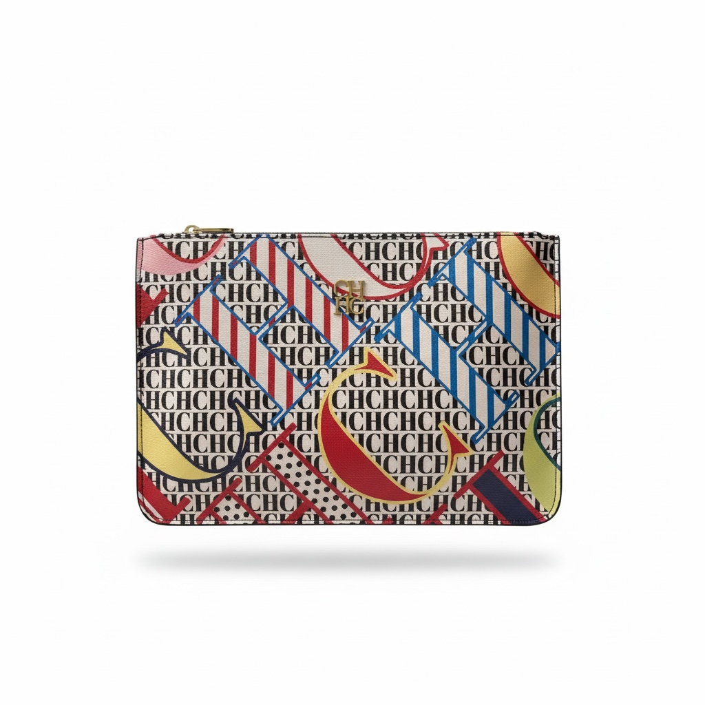 Carolina Herrera CH Monogram Graphic Zip Pouch 🎨✨