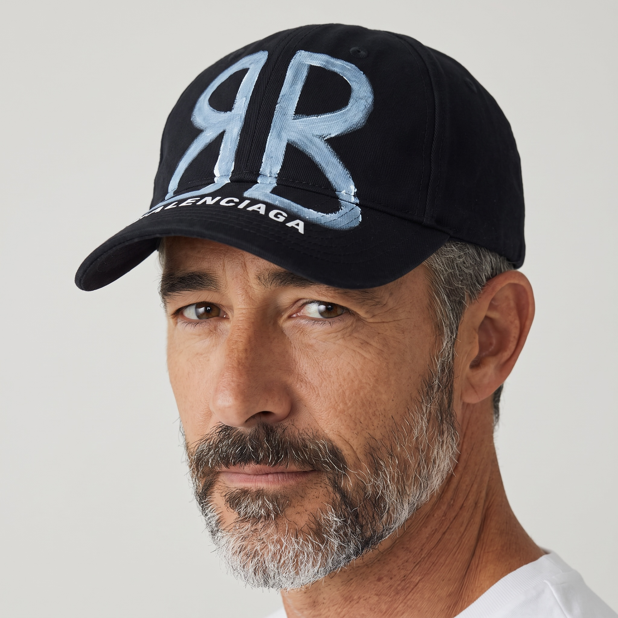 ๐งขโจ Balenciaga Oversized Monogram Baseball Cap โ Black ๐ค