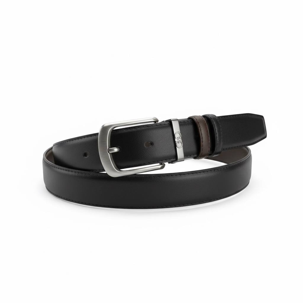 Salvatore Ferragamo Reversible Leather Belt 115cm – Classic Silver Buckle ✨