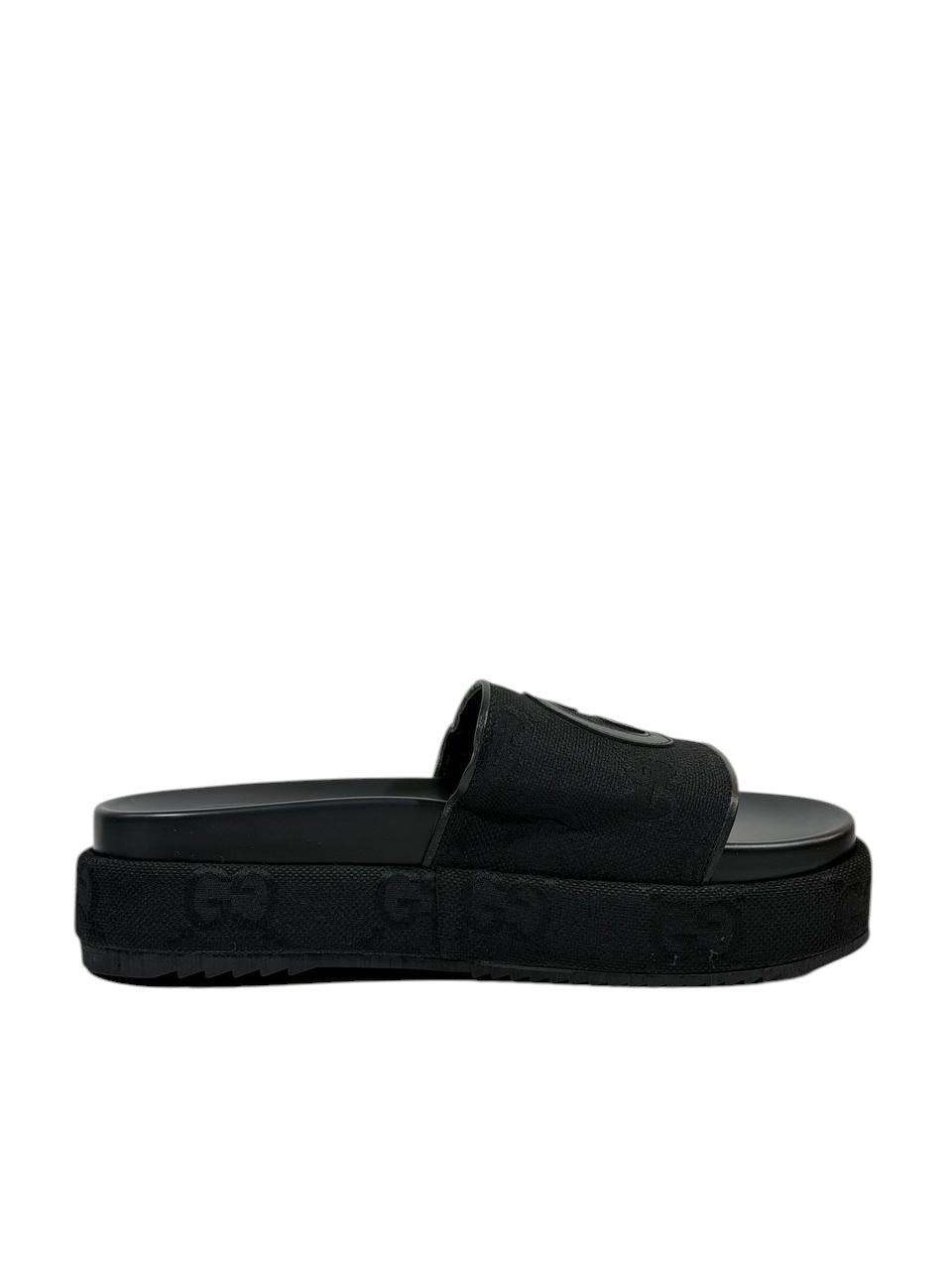 GUCCI Slides – Black Monogram GG Edition 🖤✨