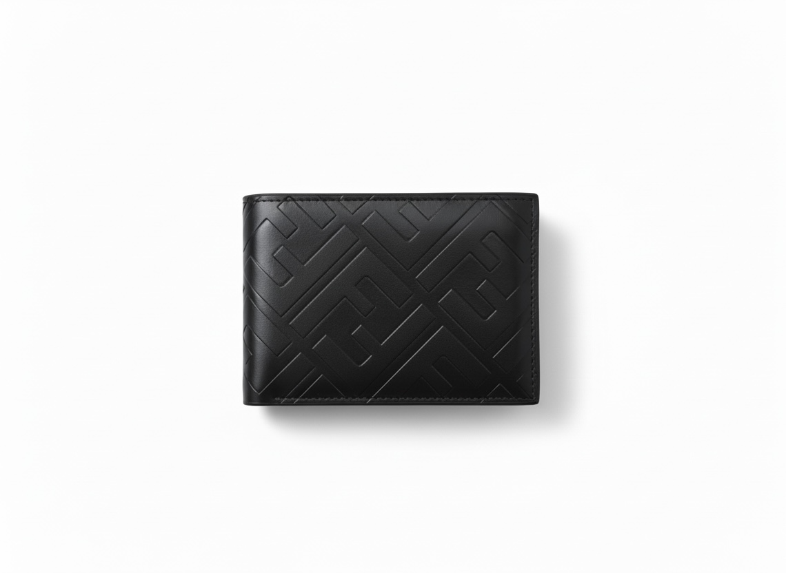 Fendi FF Embossed Black Leather Bifold Wallet 🖤✨