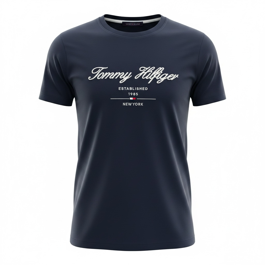 Tommy Hilfiger Navy T-Shirt 💙✨ Classic Script Logo