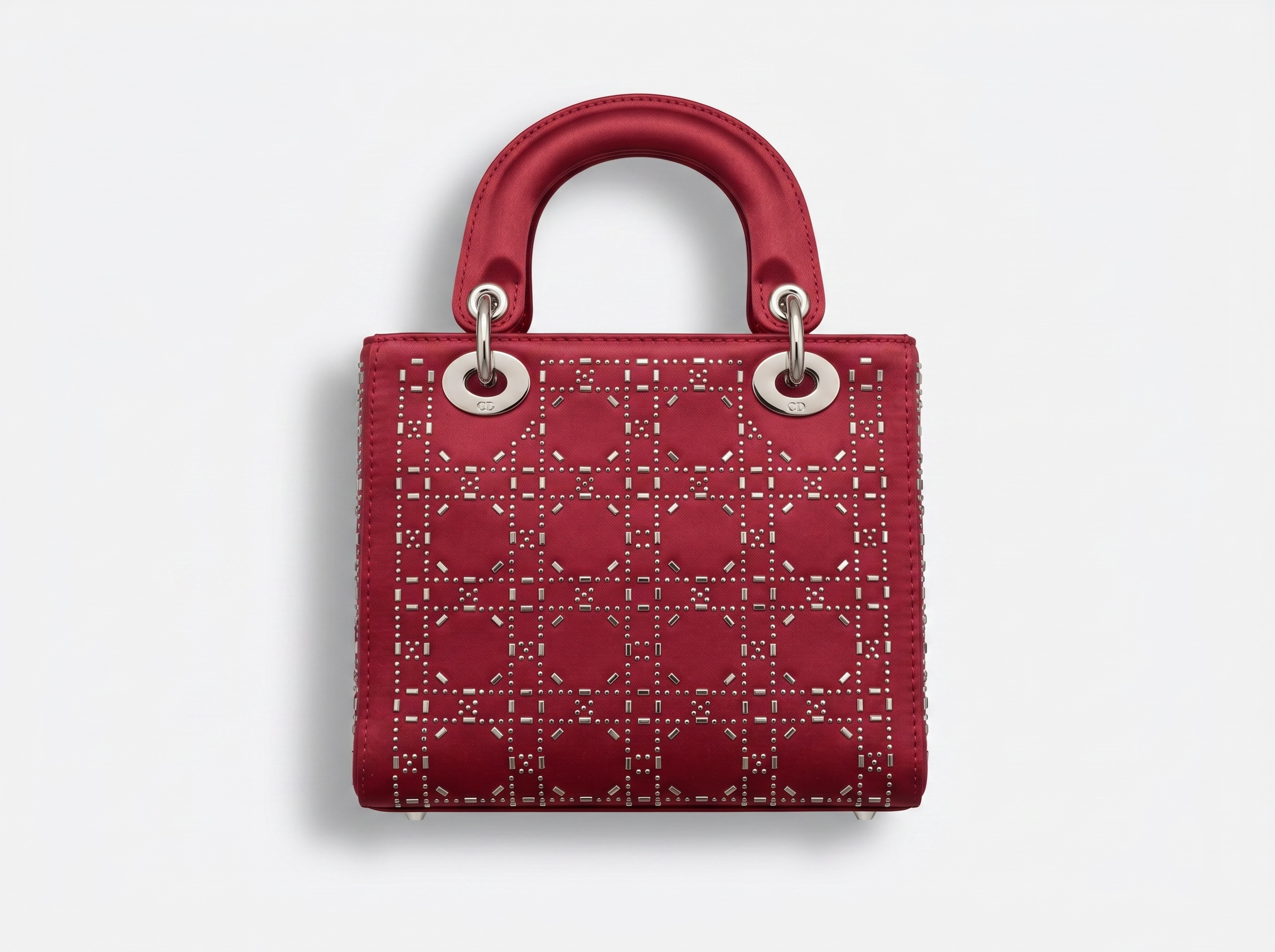 ✨ Dior Lady Dior Studded Mini Bag – Deep Ruby Edition ✨
