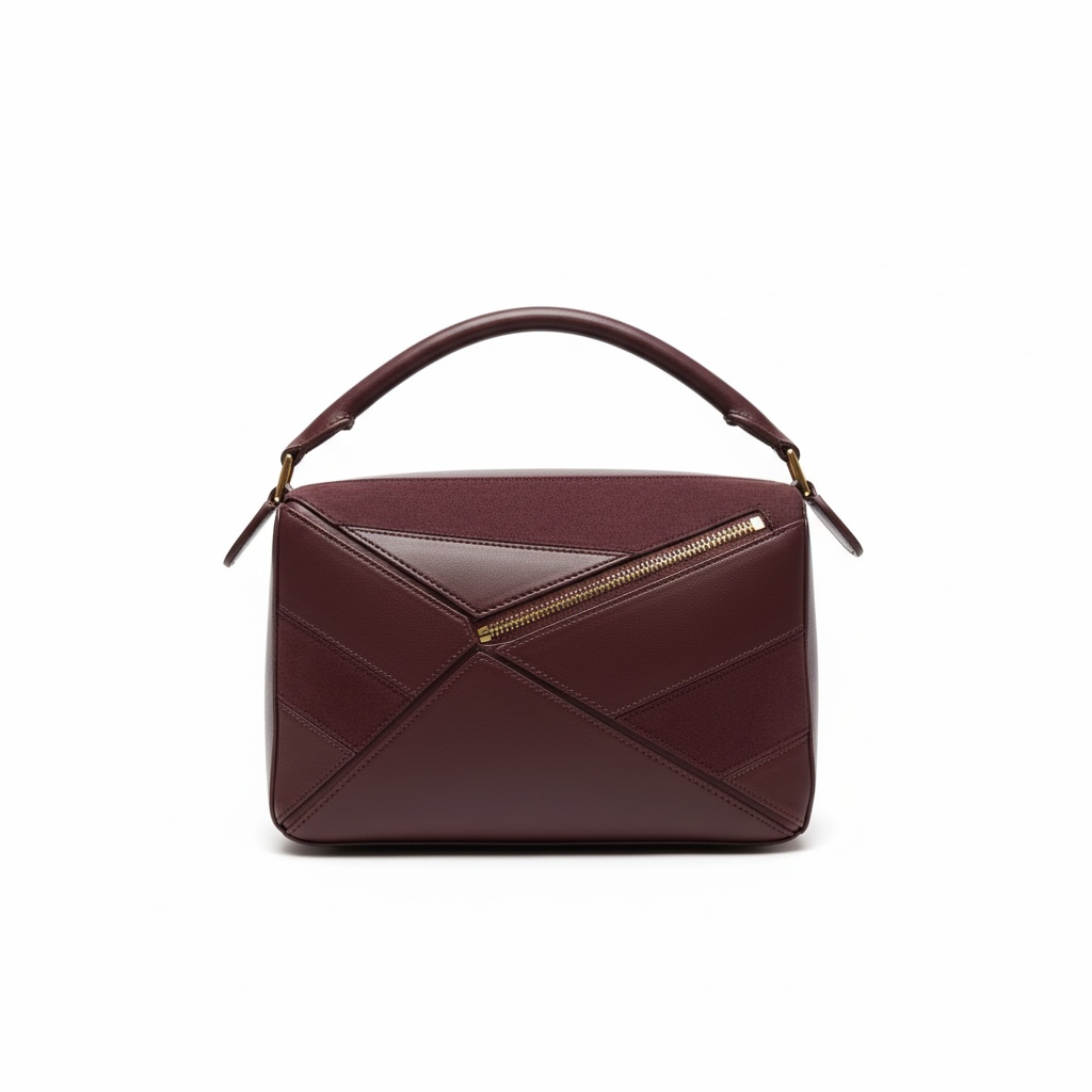Loewe Puzzle Top-Handle Bag – Burgundy🍷✨
