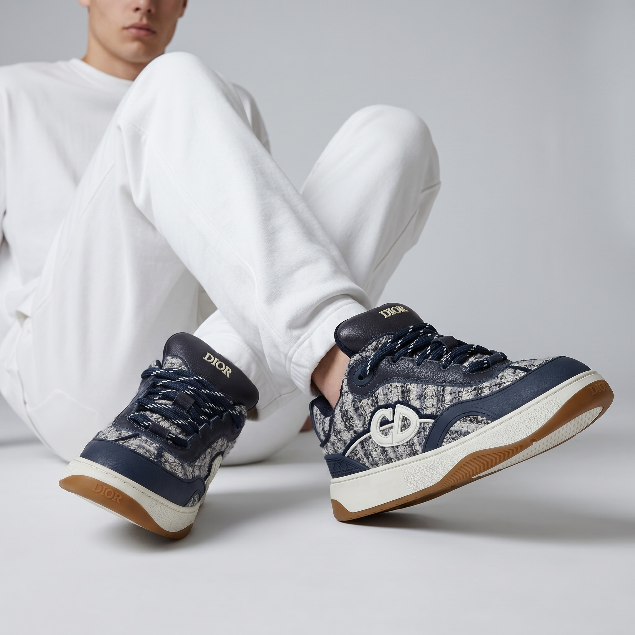 🤍 Dior B27 Tweed Low-Top Sneakers 👟✨