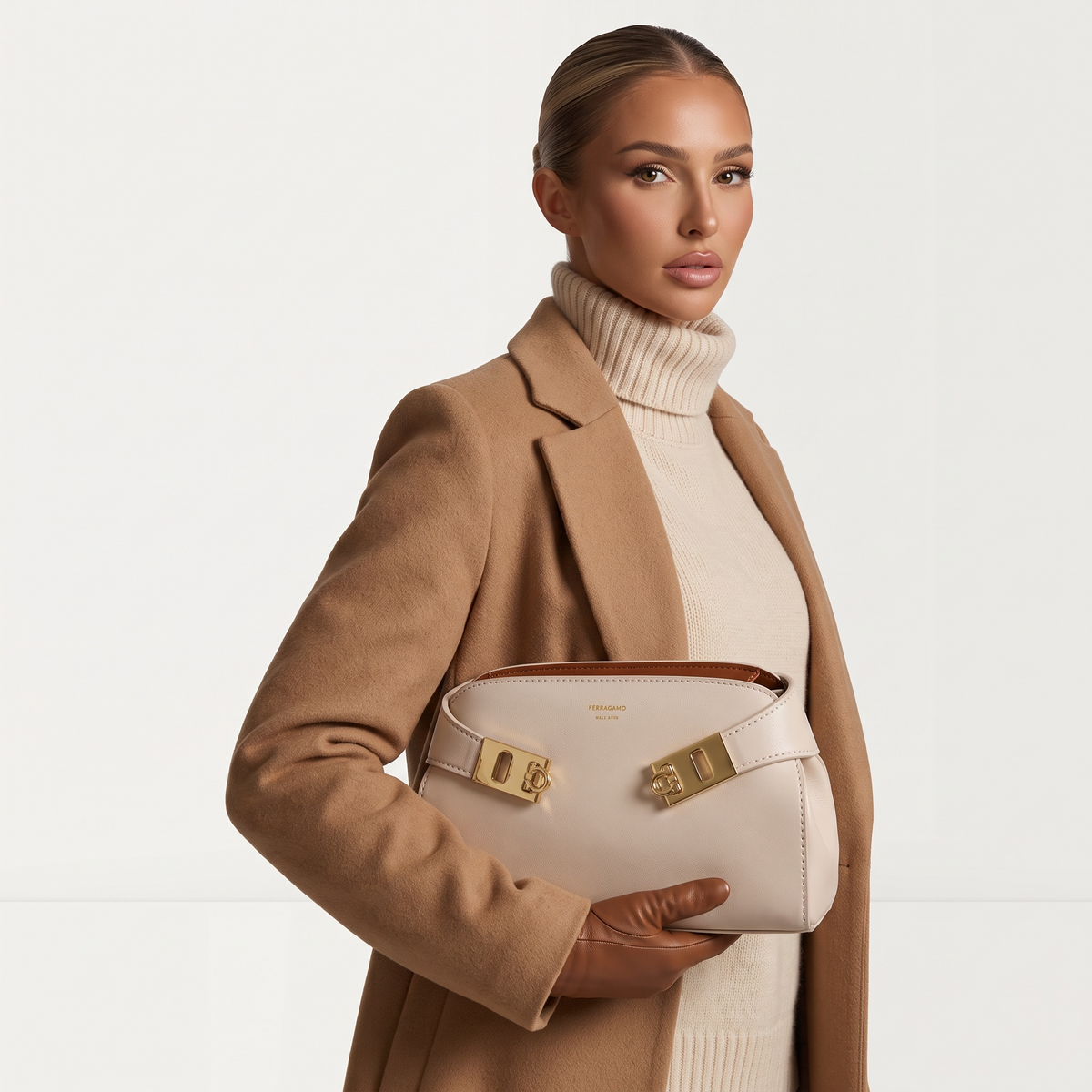 Ferragamo Shoulder Bag – Beige