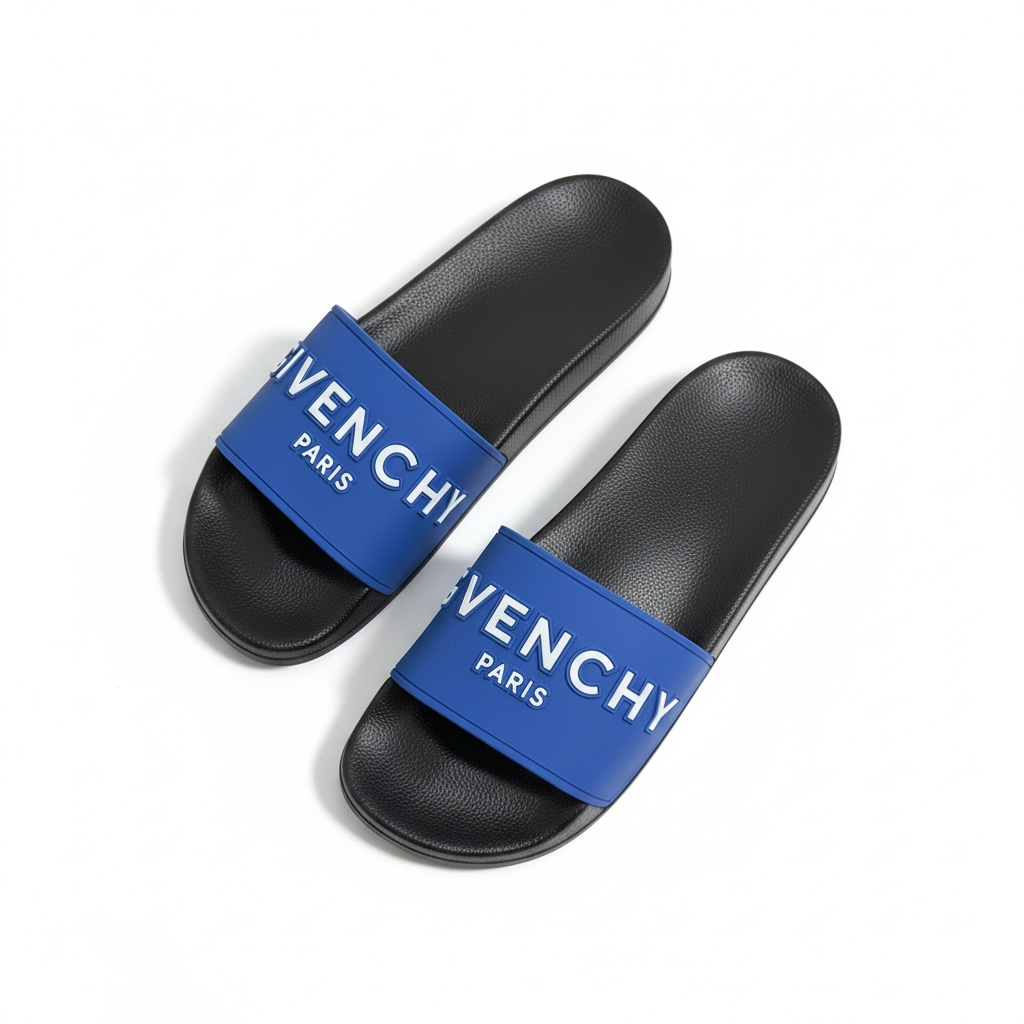 Givenchy Paris Logo Slides – Blue & Black Edition 🔵🖤