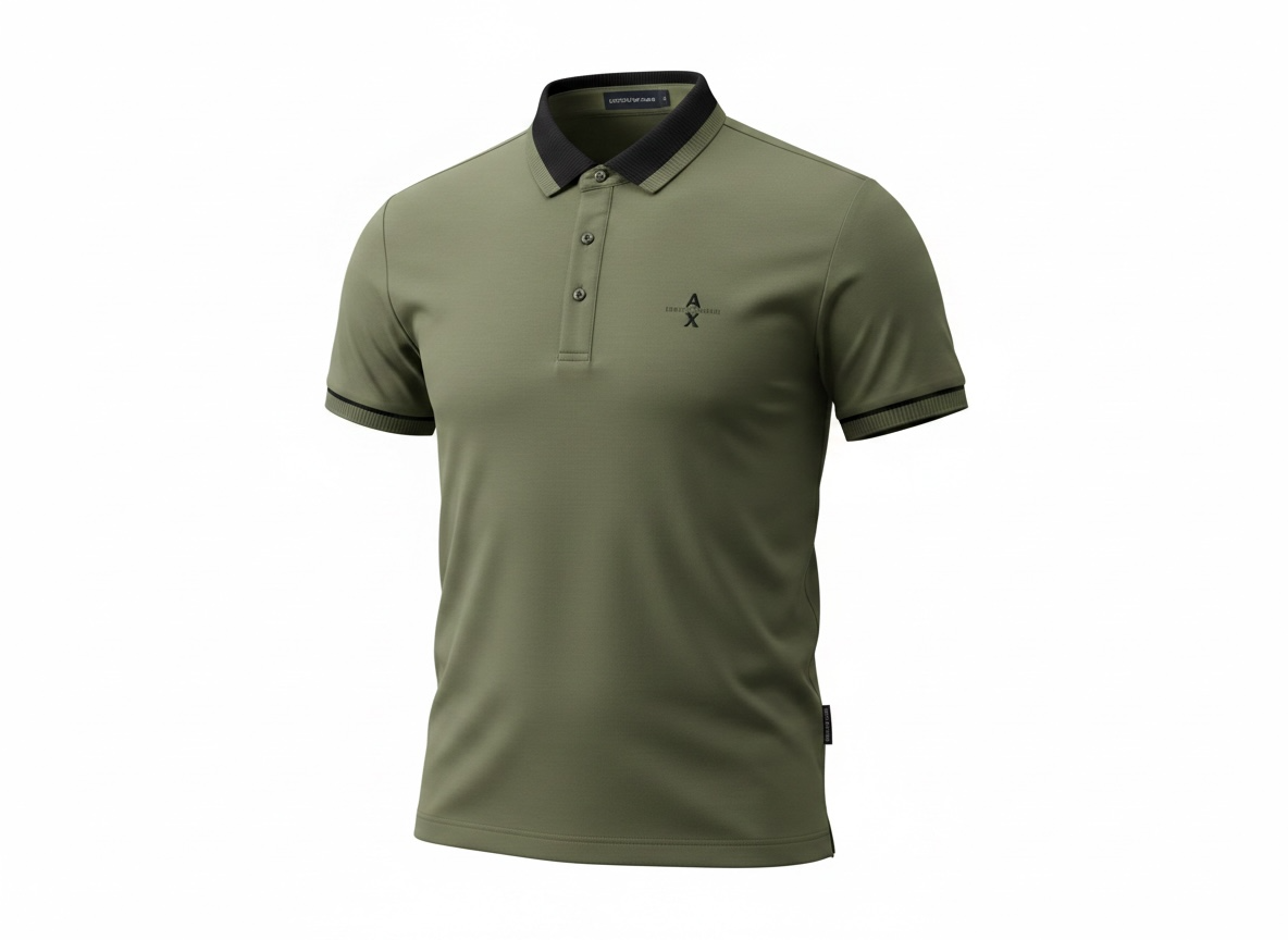 Armani Exchange Olive Polo Shirt ๐๐ค Smart Casual Essential