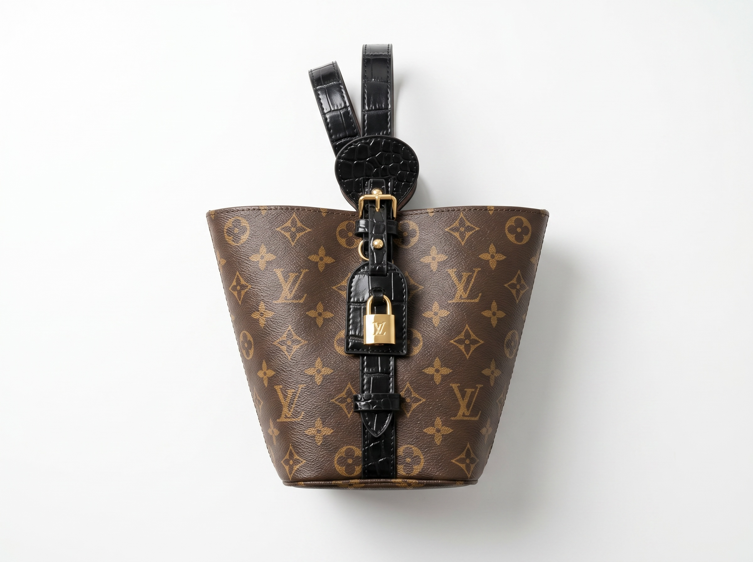 ๐ค Louis Vuitton Monogram NeoNoe Bucket Bag โ Black Croc Accent Edition โจ