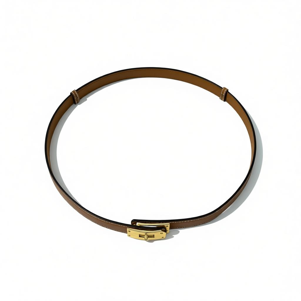Hermès Brown Leather Belt with Gold Hardware 🤎✨