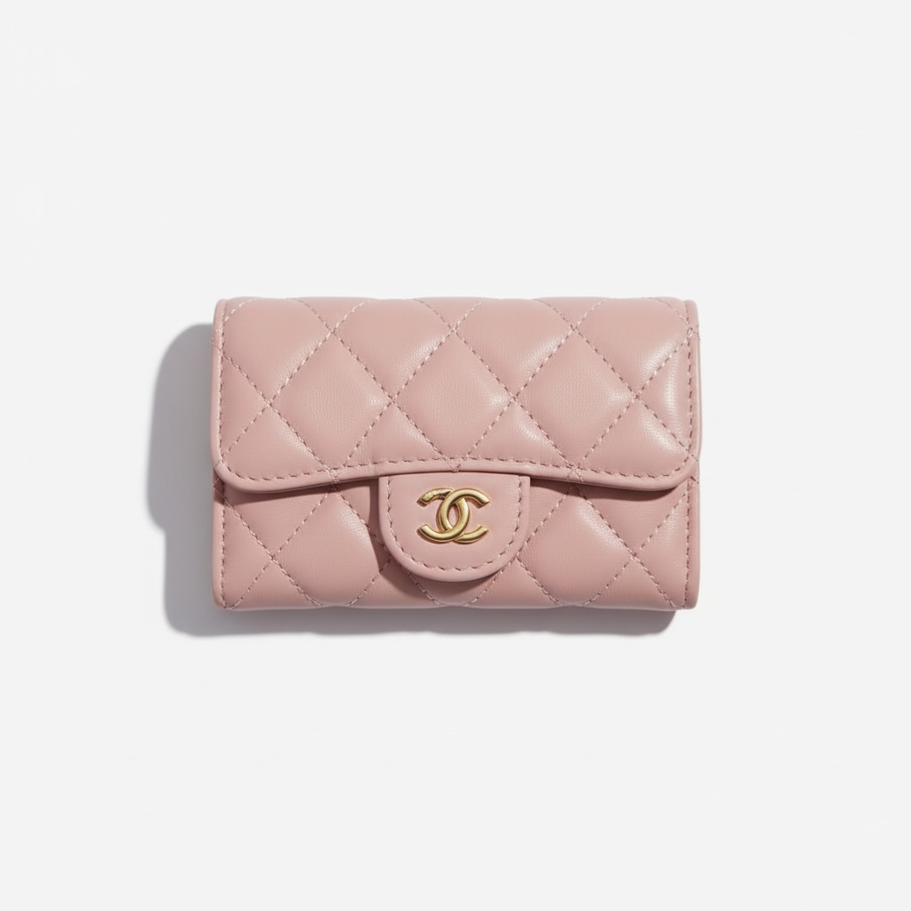 Chanel Blush Pink Quilted Compact Wallet 💗✨