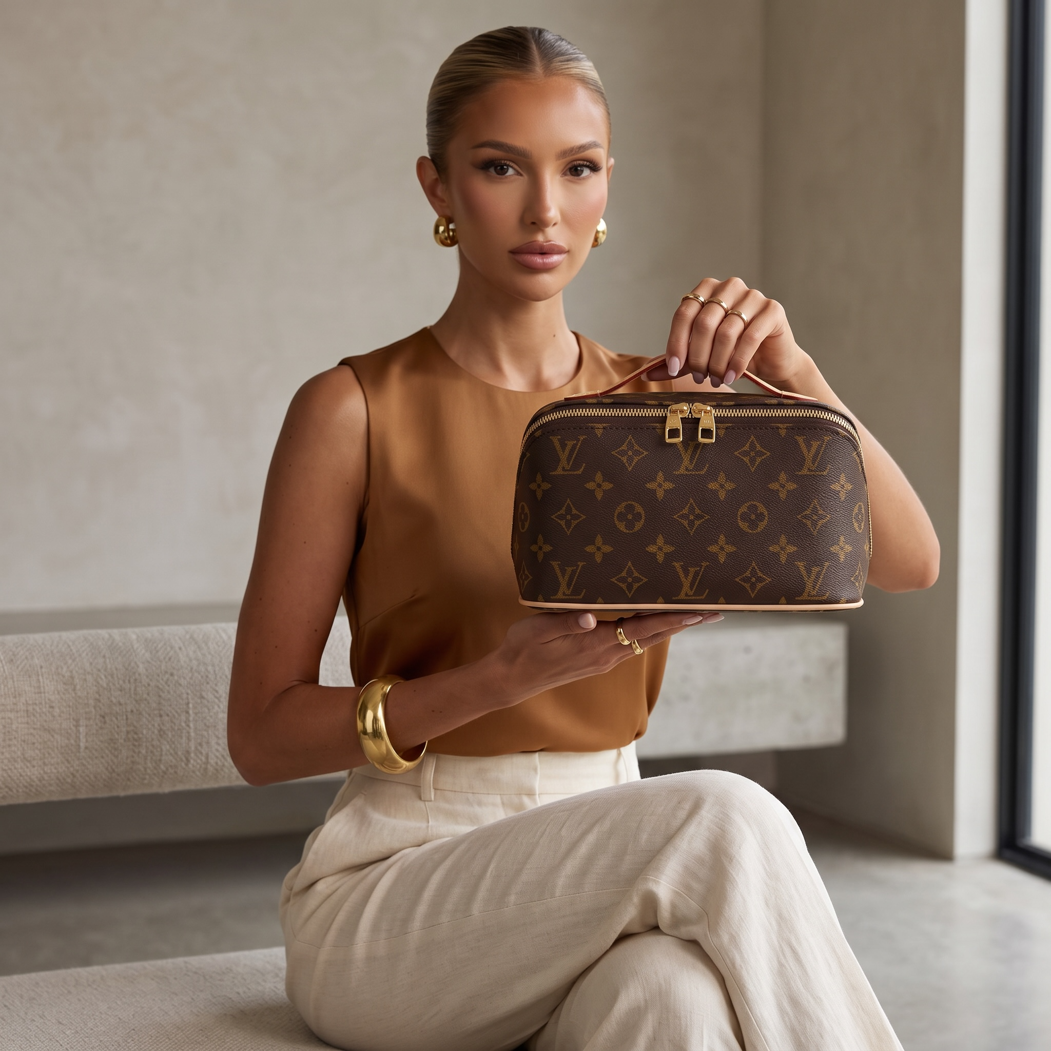 Louis Vuitton Monogram Vanity Cosmetic Travel Case 🤎✨👜