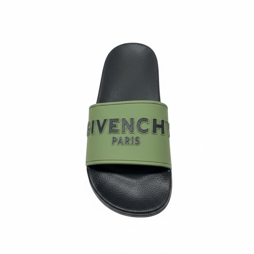 Givenchy Paris Logo Slides – Olive & Black Edition 🫒🖤
