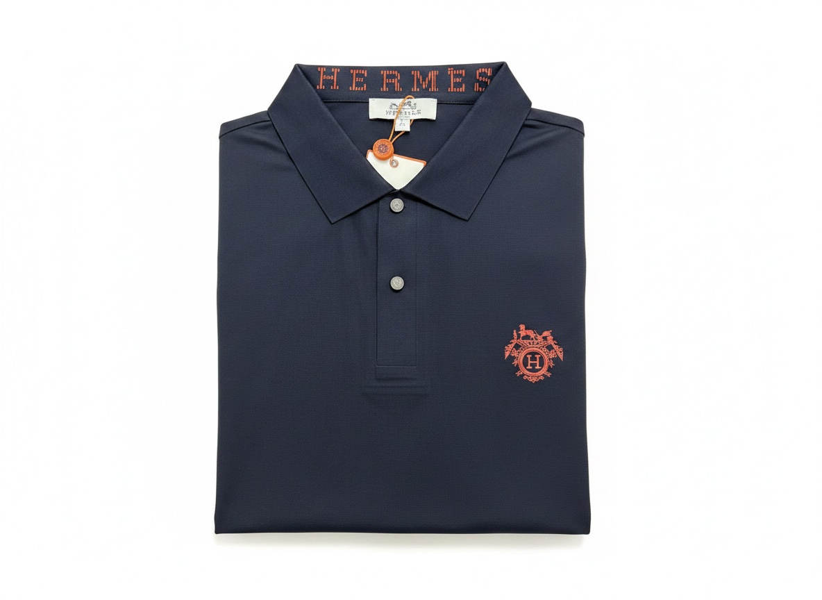 Hermès Navy Polo Shirt 🔵✨ Luxury Signature Edition
