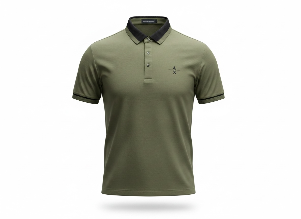 Armani Exchange Olive Polo Shirt ๐๐ค Smart Casual Essential