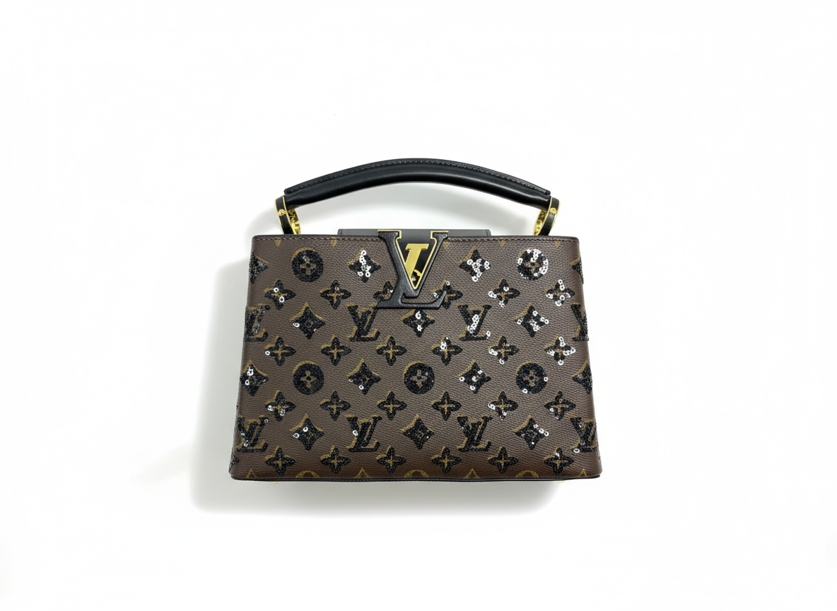 Louis Vuitton Capucines Monogram Bag – Classic Brown & Black 🤎🖤✨
