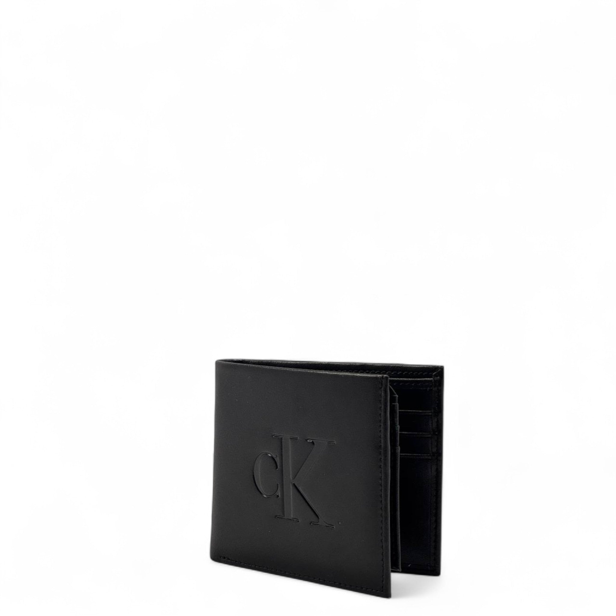 Calvin Klein Black Leather Wallet โ Embossed Logo Edition ๐ค๐ช