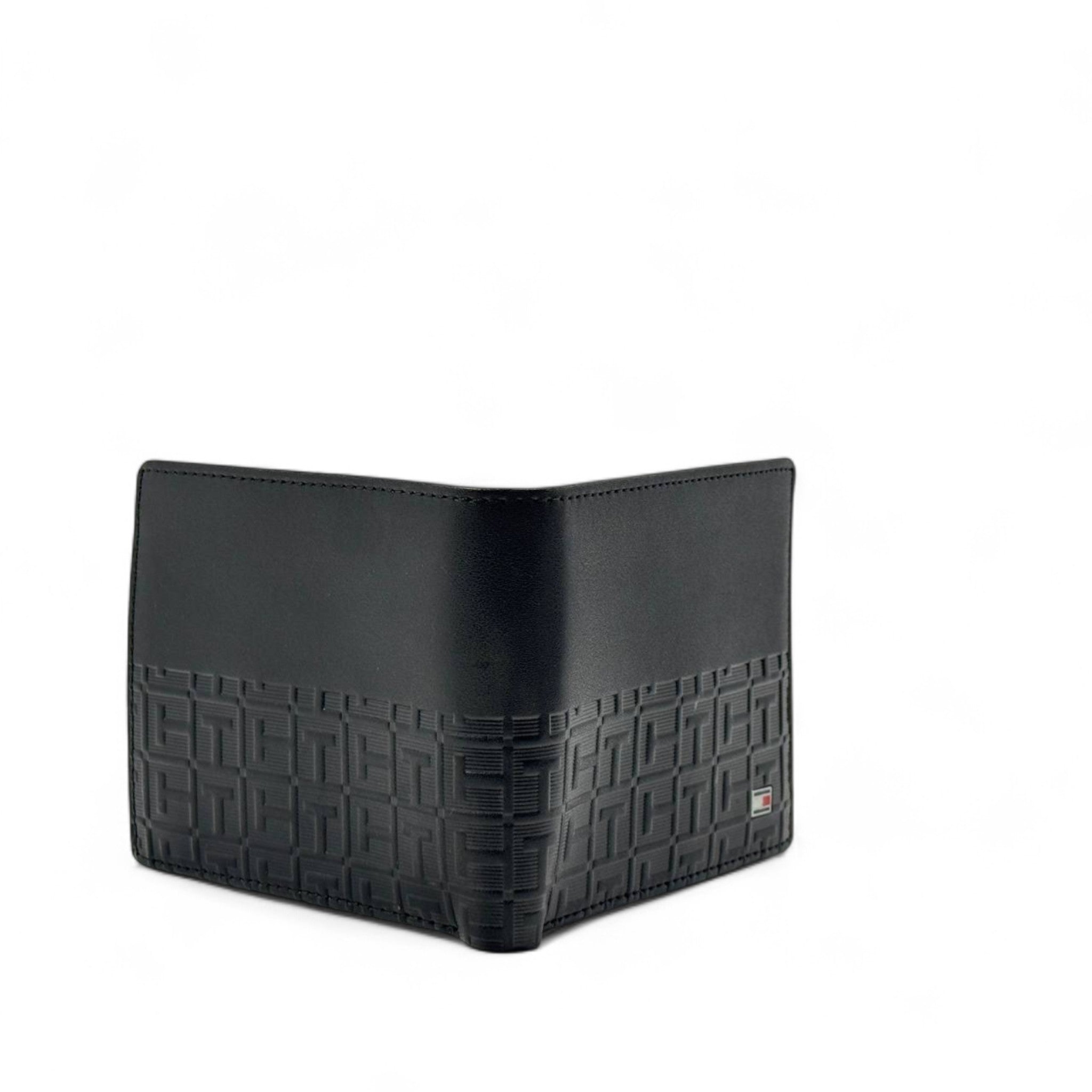 Tommy Hilfiger Geometric-Embossed Black Wallet 🖤🧩